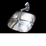 Kindred US1914/90K/E Single Bowl Undermount Sink, Stainless Steel