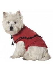 Fashion Pet Red Capelet Dog Sweater Medium