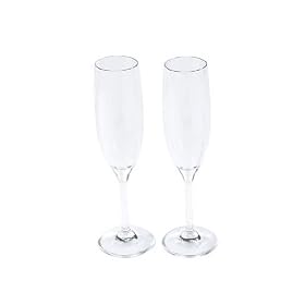 6x Premium Champagne Flute Polycarbonate looks like real glass but unbreakable Plastic. Ideal for Picnics outdoor pool, bbq, garden. washable and reusable. Dishwasher safe