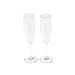 6x Premium Champagne Flute Polycarbonate looks like real glass but unbreakable Plastic. Ideal for Picnics outdoor pool, bbq, garden. washable and reusable. Dishwasher safe