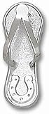 Indianapolis Colts 1 Logo Flip Flop Pendant - Sterling Silver Jewelry