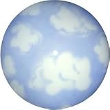 Kidz Light - Kids 3 Light Semi Flush Ceiling Lighting Fixture - Clouds - Silk Screened Glass - B1226