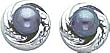 14K White Gold Cultured Pearl Love Knot Earrings New