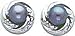 14K White Gold Cultured Pearl Love Knot Earrings