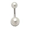 Bauchnabel-Piercing Schmuck Banane Stecker 925er Silber Perle