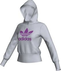 Adidas Damen Hoodie Trefoil, clear grey s12/ultra purple s12, 38, X33500 Preisvergleich