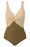 Twist Front One Piece Swimsuit - Women's Swimwear Plus Size Swimsuits