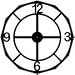 Giant 36 Inch Diameter Hand-crafted Tower Wall Clock (Arabic Quad Numerals, Cross-12 Sided Style)