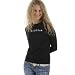 TNF Womens Long Sleeve Embroidered Logo Tee Black 12 (M)