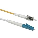 15m LC/ST Simplex 9/125 Single-Mode Fiber Patch Cable - Yellow