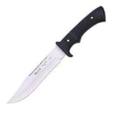 Best sale price for New Muela of Spain Spanish Police Black Handle Plain Edge w/Hard Sheath Fixed Blade Knives FP90015. Free Shipping.