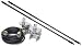 Solarcon 224B 4' Top Loaded Dual CB Antenna with Mirror Mounts & Cable - 750 Watt x 2 Black (1 Each)
