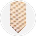 Tiecoon Tie By Yuppie Island. Our Traditional Check ss Hand-Tailored of 100% Silk. Orange and White Check.