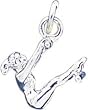 Sterling Silver Gymnast Charm