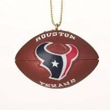 Houston Texans 1.75" Resin Football Christmas Ornament - NFL Football