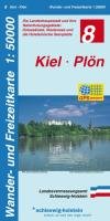 LVA SH 50 000 Wanderkarte Kiel - Plön: Die Landeshauptstadt und ihre Naherholungsgebiete: Ostseeküste, Westensee und die Holsteinische Seenplatte