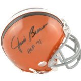 JIM BROWN SIGNED AUTOGRAPHED MINI HELMET CLEVELAND BROWNS COA + HOLOGRAM