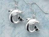 Sterling Silver Dolphin Dangle Earrings Jewelry Ear Rings Authorized Dealer Full Warranty Dangle