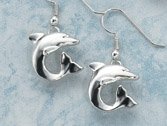 Click here to buy Sterling Silver Dolphin Dangle Earrings Jewelry Ear Rings Authorized Dealer Full Warranty Dangle.