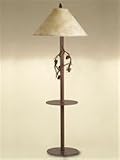 Iron, Rustic, Lodge FLT – Floor Lamp With Table