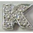 Crystal Letter K Floating Charm for Heart Lockets
