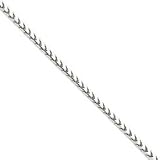 14k White Gold 3.7mm Round D-Cut Franco Chain Anklet 9 Inch