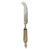 Decorative Cheese Knife With Spiral Horn Handle Set 2 by 