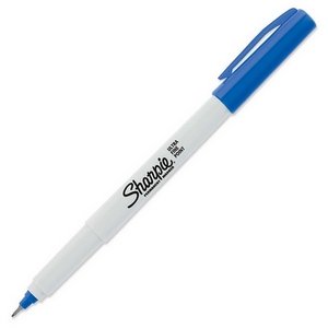 Cardscan SAN-37113 Sharpie Pen Style Permanent Marker - Point Marker Point Style - Blue... by 