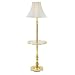 Polished Brass Fabric Shade Floor Lamp