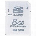 BUFFALO Class6 SDHC�J�[�h 8GB �z���C�g RSDC-G8GC6/WH