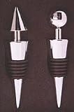 Heavy Chrome Wine Bottle Stoppers Set Of 2