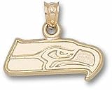 Seattle Seahawks 5/16" Logo Pendant - 10KT Gold Jewelry