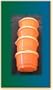 Tupperware Set of 4 Snack Cups in Orange