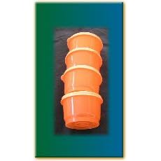Tupperware Set of 4 Snack Cups in Orange by Tupperware