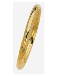6mm Lazer Hollow Gold Bangle Bracelet