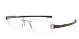 Tag Heuer - TAG HEUER 7103 004 BRUSHED HAVANA RIMLESS TITNAIUM EYEGLASSES