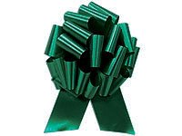 6 LARGE Pull String Bows - Gift Wrap Packaging - 8" 20 Loops - 2 3/4" - Emerald Green