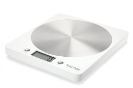 Salter Slim design electronic platform kitchen scale white