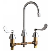 Chicago Faucets Gooseneck Widespread Facuet with Lever Handles 786-E29XKABCP