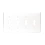 Leviton 001-88012-000 4-Gang Wallplate, Toggle/Toggle/Toggle/Toggle, White