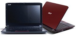 Acer AO532h-2406 10.1-Inch Garnet Red Netbook - Up to 10 Hours of Battery Life