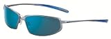Nike Flywheel Volano Sunglasses, EV0168-003, Steel Silver Frame/ Gray Lenses/ Blue Flash