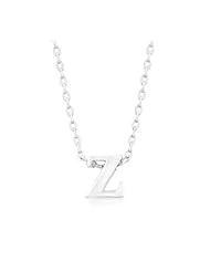 Silvertone Initial Z Pendant Necklace