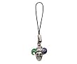 Stylish Skull Jester Charm Mobile Strap - Pewter - 0.75'' Height