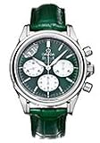 Omega 4878-90-39 DeVille Chronograph Green Dial Leather Automatic Women's Watch