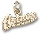 Houston Astros Astros 1/4 Charm - 14KT Gold Jewelry
