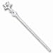 Sterling Silver 10 inch Hollow Polished 3-Dimensional CZ (Cubic Zirconia) Star Anklet - 10 inch