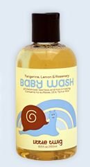 Little Twig Organic Baby Wash with Tangerine, Lemon and Rosemary, 8.5 Oz. - Made in USA