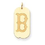 14K Boston Red Sox B On Sm Dog Tag Charm