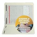 Fastener Folder, Legal, Antimicrobial, Straight Cut, 11 pt Stock, Manila, 50/Box SJPS11580